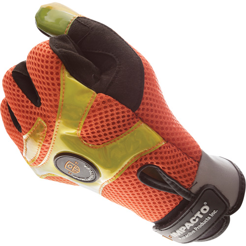 Impacto BGHIVIS30 High-Visibility Anti-Vibration Air Gloves, Size Medium/8