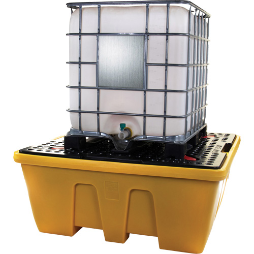 Zenith Safety Products SHK128 IBC Spill Pallet, 333 US gal. Spill Capacity, 66" x 66" x 27.5"