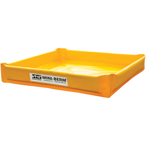 SEI Industries TTMB366Y Yellow PVC Mini-Berm, 34 US gal. Capacity, 3' W x 3' L x 6" H