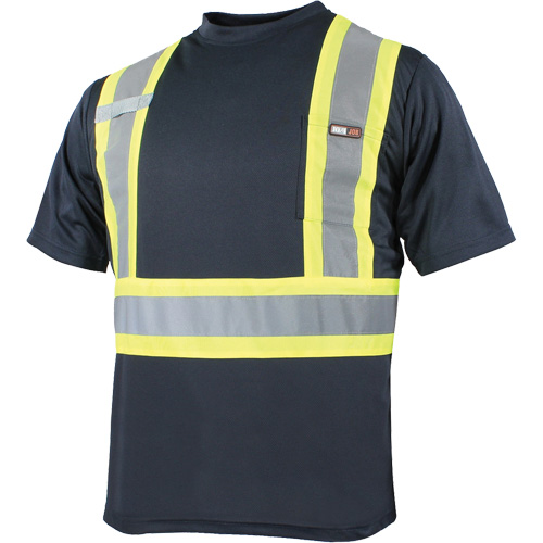 10/4-Job 25-400-MN-S T-shirt &agrave; manches courtes et s&eacute;chage rapide, Polyester, Petit, Bleu marine