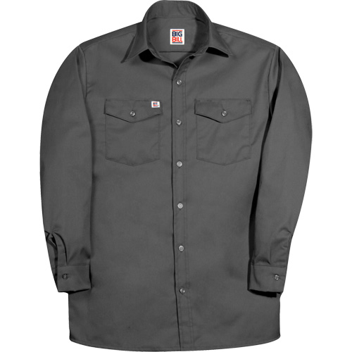 Big Bill 147/OS-R-CHA-5X Chemise de travail &agrave; manche longue de premi&egrave;re qualit&eacute;, Hommes, 5T-Grand, Charbon