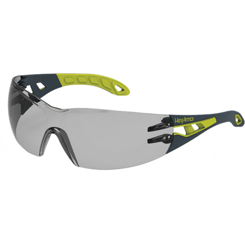 Hexarmor 11-10006-02 Lunettes de s&eacute;curit&eacute; enveloppantes sans monture MX200, Lentille Gris 23%, Antibu&eacute;e/Anti-&eacute;gratignures, ANSI Z87+/R&eacute;pond ou surpasse la norme CSA Z94.3