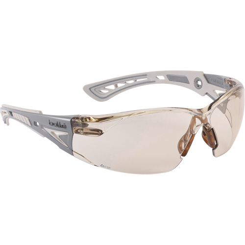 Bollé Safety RUSHPCSP Lunettes de s&eacute;curit&eacute; RUSH+, Lentille Cuivre, Antibu&eacute;e/Anti-&eacute;gratignures