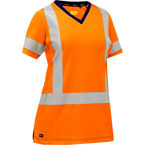 PIP Global Safety PC313W1118X-OR/XL Bisley&reg; Women's X-Back Short Sleeve Shirt, Poly-Cotton, X-Large, High Visibility Orange