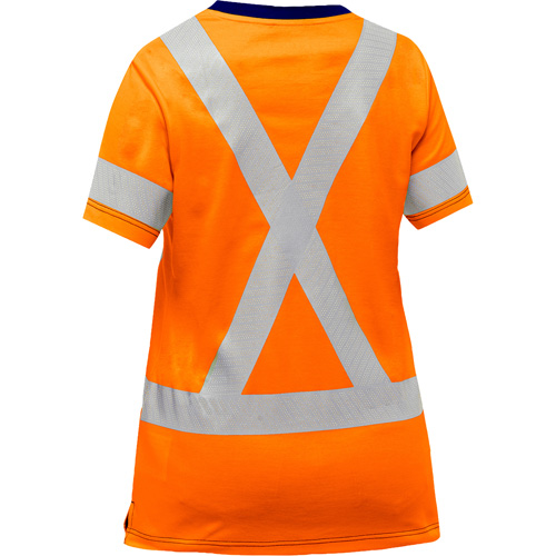 PIP Global Safety PC313W1118X-OR/XL Bisley&reg; Women's X-Back Short Sleeve Shirt, Poly-Cotton, X-Large, High Visibility Orange