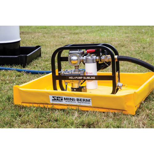 SEI Industries TTMB484Y Berme de confinement compacte Mini-Berm en PVC jaune, Capacit&eacute; 40 gal. US, 4' la x 4' lo x 4" h