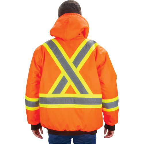 Produits de sécurité Zenith SHK743 Parka d'hiver imperm&eacute;able 7-en-1, Orange haute visibilit&eacute;, Moyen
