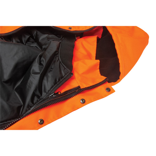 Produits de sécurité Zenith SHK743 Parka d'hiver imperm&eacute;able 7-en-1, Orange haute visibilit&eacute;, Moyen