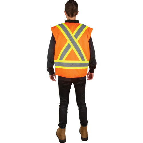 Produits de sécurité Zenith SHK743 Parka d'hiver imperm&eacute;able 7-en-1, Orange haute visibilit&eacute;, Moyen