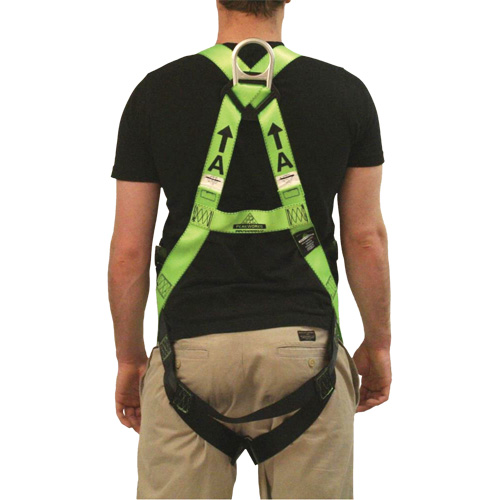 Peakworks V8002020 FBH-10000L Contractor Series Safety Harness, CSA Certified, Class AL, 400 lbs. Cap.