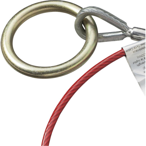 Peakworks V8208406 AS-21210-6 6' Cable Anchor with Snap Hook & O-Ring, Sling, Temporary Use