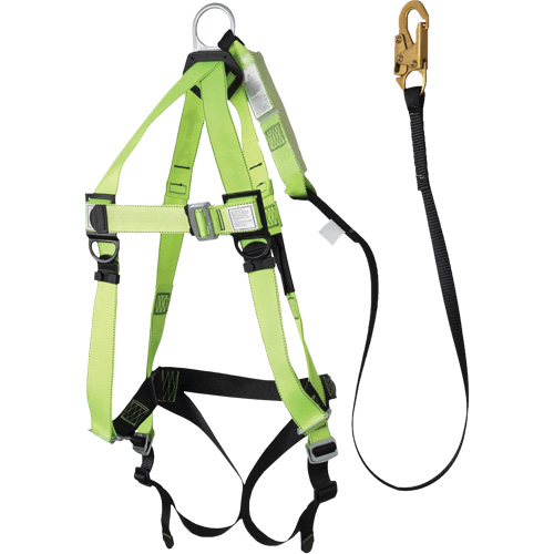 Peakworks V8252436 FBH-10000A5440-6 6' Class A Harness & Lanyard with 220 lbs. Capacity, Harness/Lanyard Combo