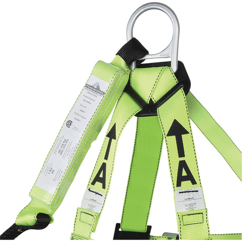 Peakworks V8252436 FBH-10000A5440-6 6' Class A Harness & Lanyard with 220 lbs. Capacity, Harness/Lanyard Combo