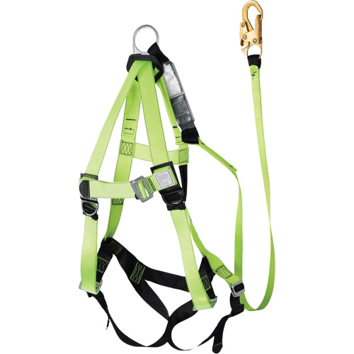 Peakworks V8252444 FBH-10000A6440-4 4' Class A Harness & Lanyard with 350 lbs. Capacity, Harness/Lanyard Combo