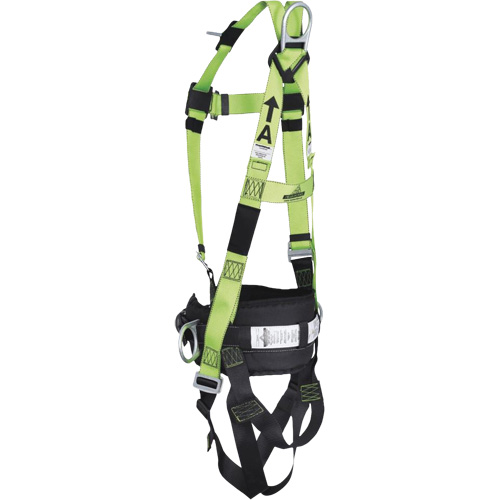 Peakworks V8255653 FBH10000E1020-L Contractor Series Safety Harness with Positioning Belt, CSA Certified, Class AEP, Large