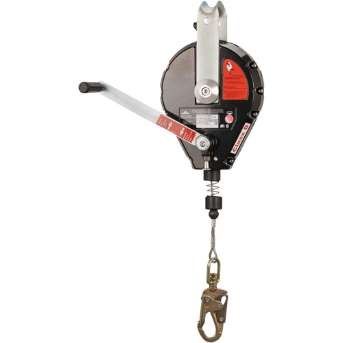 Peakworks V845643060 SRL-73303-60 Cable Self-Retracting Lifeline with Recovery, 60', Galvanized Steel, Swivel
