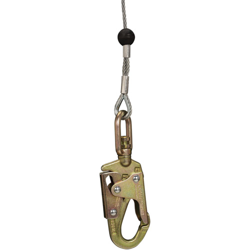 Peakworks V845643096 SRL-73303-96 Cable Self-Retracting Lifeline with Recovery, 96', Galvanized Steel, Swivel