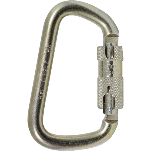 Peakworks V860120 CP-03015-1 Zinc Plated Carabiner with 1" Gate Opening, Steel