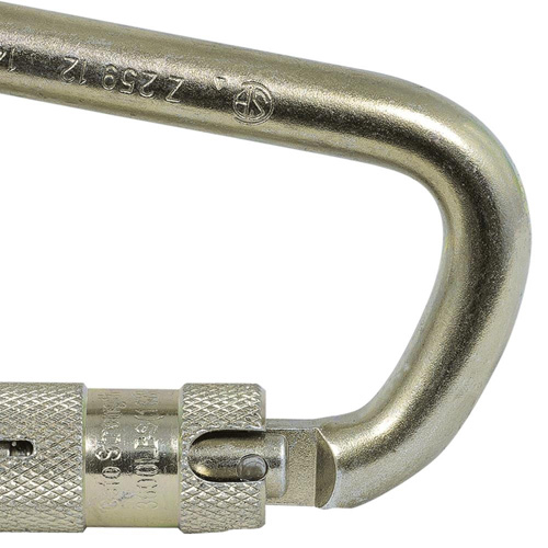 Peakworks V860120 CP-03015-1 Zinc Plated Carabiner with 1" Gate Opening, Steel