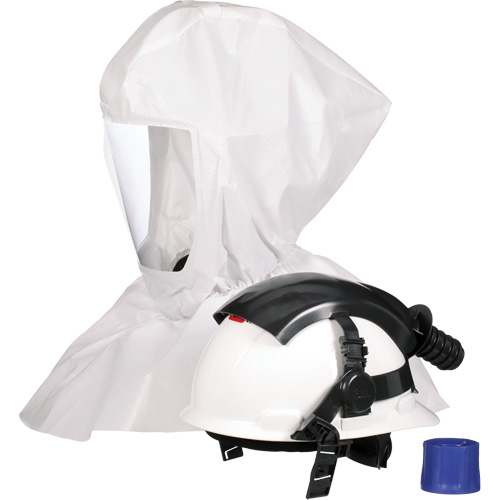 3M S-665 Cagoule Versaflo s&eacute;rie S S-665 avec col interne et casque, Standard, Casque rigide