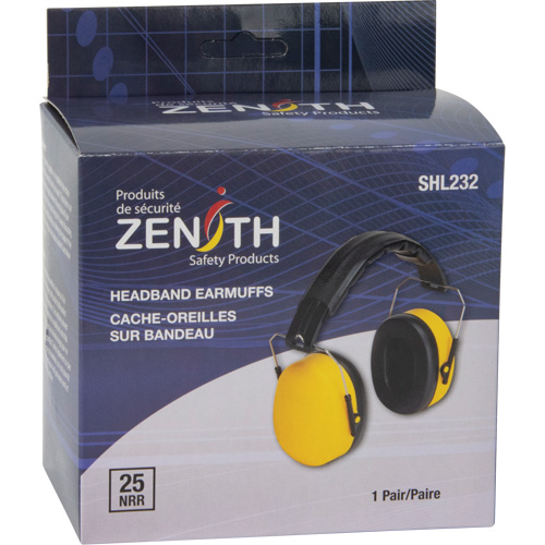 Zenith Safety Products SHL232 Passive Ear Muffs, Headband, 25 NRR dB