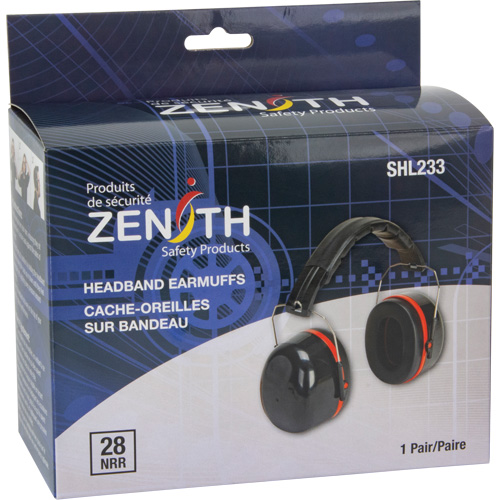 Produits de sécurité Zenith SHL233 Cache-oreilles passifs, Bandeau, 28 NRR dB