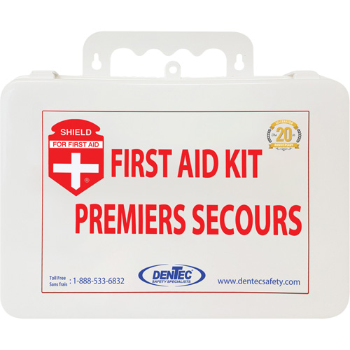 Dentec 81CSA24-0002-0 Trousse de premiers soins Shield, R&eacute;pond ou surpasse la norme CSA Z1220-24 type 2 environnements &agrave; faible risque, Petit (2-25 travailleurs)
