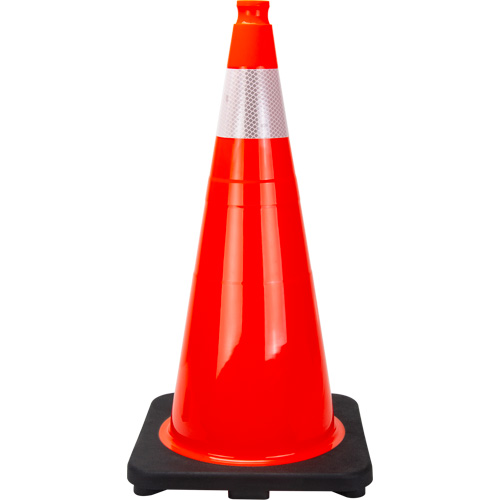 Zenith Safety Products SHL476 Premium Traffic Cone, 28", Orange, 4" Reflective Collar(s)