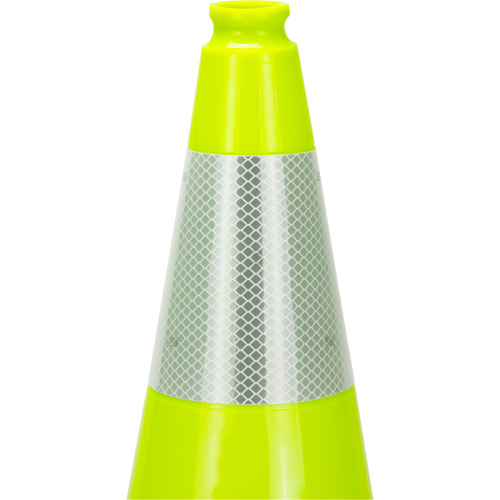 Zenith Safety Products SHL479 Premium Traffic Cone, 18", Lime Green, 6" Reflective Collar(s)