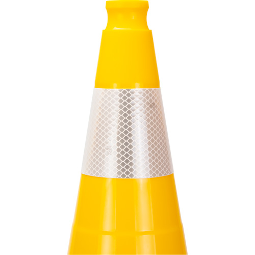 Zenith Safety Products SHL484 Premium Traffic Cone, 28", Yellow, 4" Reflective Collar(s)