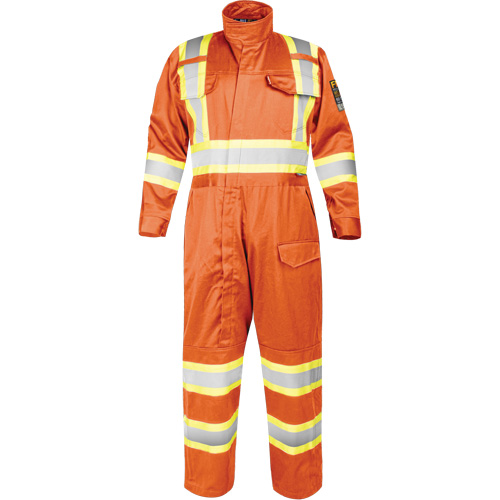 Barry & Boulerice 11-6608-MHOR3XL Combinaison ignifug&eacute;e avec bandes haute visibilit&eacute;, Taille 3T-Grand, Orange