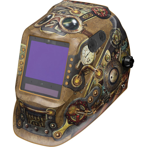 Lincoln Electric K3428-5 VIKING 3350 ADV Steampunk Welding Helmet, 3.74" L x 3.15" W View Area, 5 - 13 Shade Range