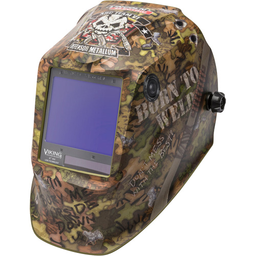 Lincoln Electric K3616-4 VIKING 3350 Born To Weld Welding Helmet, 3.74" L x 3.34" W View Area, 5 - 13 Shade Range