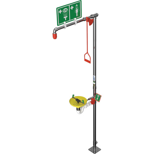 Hughes 18G75G Douche combin&eacute;e avec cuvette ouverte en ABS et entr&eacute;e sup&eacute;rieure, Socle