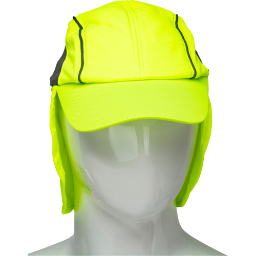 Produits de sécurité Zenith SHL863 Chapeaux de refroidissement avec voiles pour le cou, Lime haute visibilit&eacute;