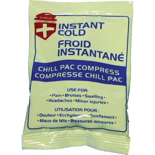 Dentec 80-2421-0 Compresse froide instantan&eacute;e Chill Pac, Froid, Utilisation unique, 4" x 6"