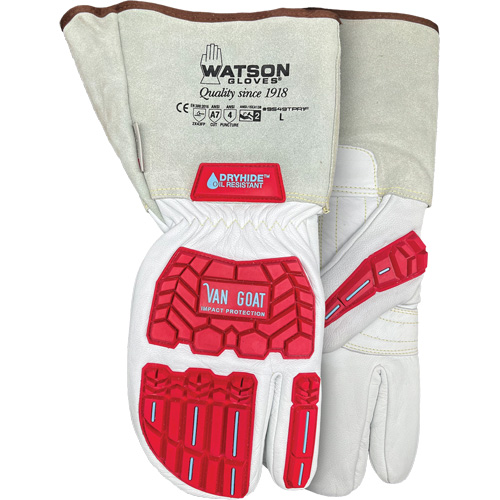 Watson Gloves 9549TPR1F-M Van Goat 1-Finger Cut-Resistant Mitts, Size Medium, Goatskin Shell, ASTM ANSI Level A7