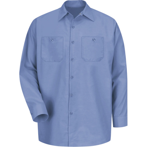 Red Kap SP14LB-RG-L Long Sleeve Work Shirt, Men's, Large, Light Blue