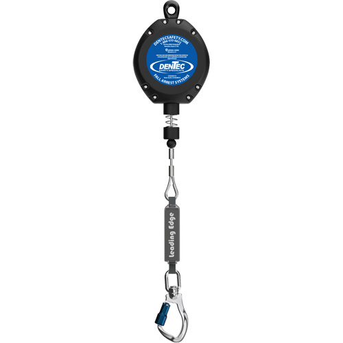 Dentec 16SRLLE0301115 Self-Retracting Lifeline, 30', Galvanized Steel, Swivel