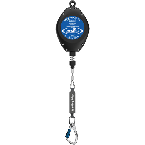 Dentec 16SRLLE0501115 Self-Retracting Lifeline, 50', Galvanized Steel, Swivel