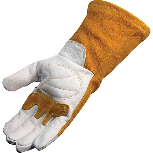 PIP Global Safety GP1868/L Caiman&reg; Premium TIG/MIG Welder's Gloves with FR Insulated Split Cowhide Back, Grain Goatskin, Size Large