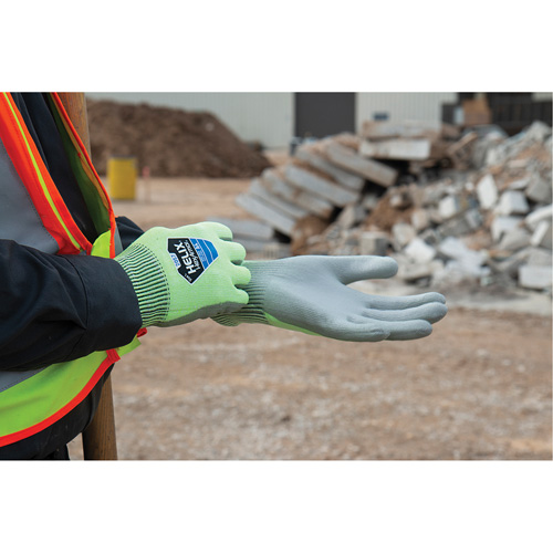 Hexarmor 2057-XS (6) Helix&reg; 2057 Abrasion- & Cut-Resistant Gloves, 6/X-Small, 13 Gauge, Polyurethane Coated, ASTM ANSI Level A4/EN 388 Level C