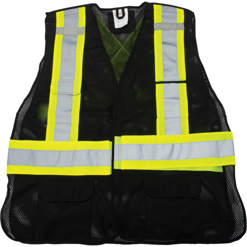 Zenith Safety Products SHN415 CSA Compliant Surveyor Vest, Black, Medium, Polyester