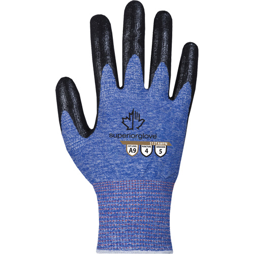 Superior Glove Works Ltd. S13TAWFN-9 Gant extr&ecirc;mement r&eacute;sistant aux coupures, Taille 9, Calibre 13, Rev&ecirc;tement Mousse de nitrile, Enveloppe en TenActiv, ASTM ANSI niveau A9
