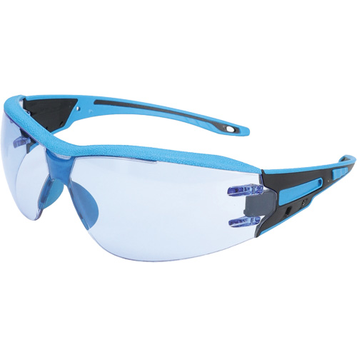 PIP Global Safety 250-46-D553 Lunettes de s&eacute;curit&eacute; sans monture Captain d&eacute;tectables par d&eacute;tecteur de m&eacute;taux, Lentille Bleu p&acirc;le, Antibu&eacute;e/Anti-&eacute;gratignures, ANSI Z87+/R&eacute;pond ou surpasse la norme CSA Z94.3
