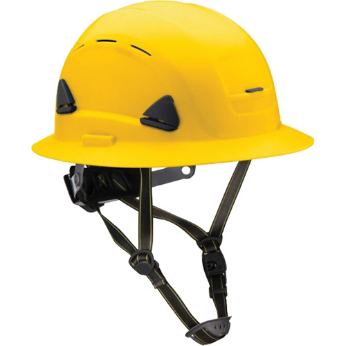 PIP Global Safety CSH13002 Fibre Metal Climbing Style Helmet with Full Brim, Meets CSA Type 2, Ratchet Suspension, Vented
