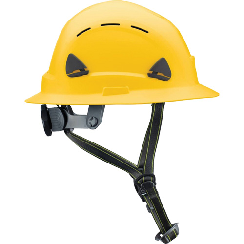 PIP Global Safety CSH13002 Fibre Metal Climbing Style Helmet with Full Brim, Meets CSA Type 2, Ratchet Suspension, Vented