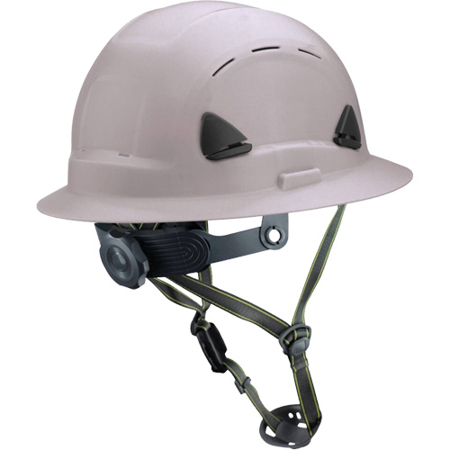 PIP Global Safety CSH13009 Fibre Metal Climbing Style Helmet with Full Brim, Meets CSA Type 2, Ratchet Suspension, Vented