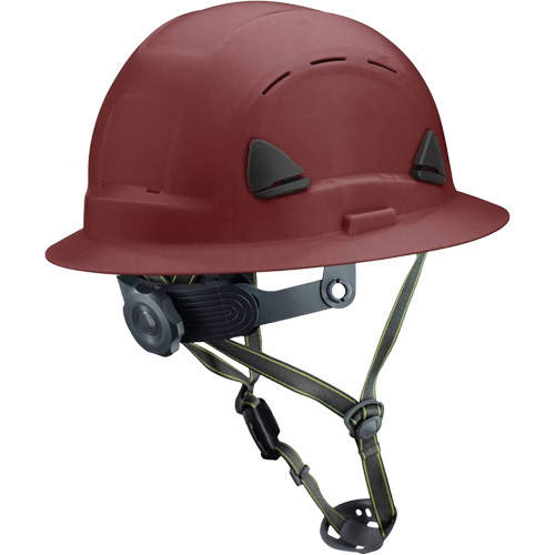 PIP Global Safety CSH13012 Fibre Metal Climbing Style Helmet with Full Brim, Meets CSA Type 2, Ratchet Suspension, Vented