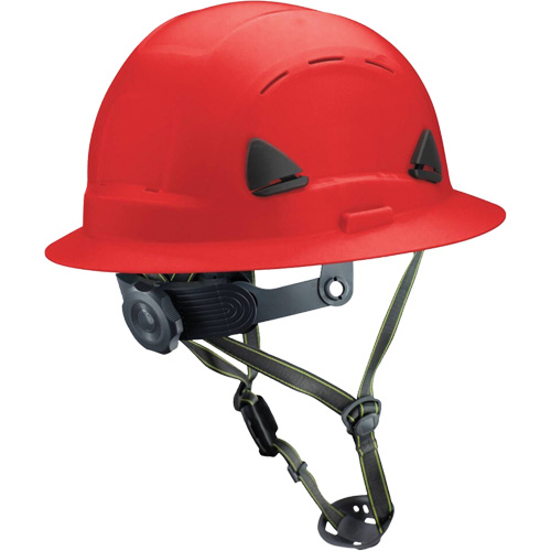 PIP Global Safety CSH13015 Fibre Metal Climbing Style Helmet with Full Brim, Meets CSA Type 2, Ratchet Suspension, Vented